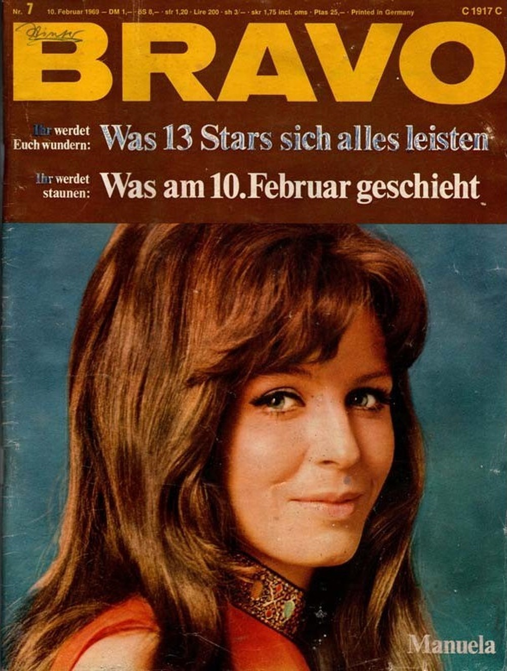 Bravo Magazin Deutschland 1969-07 Manuela