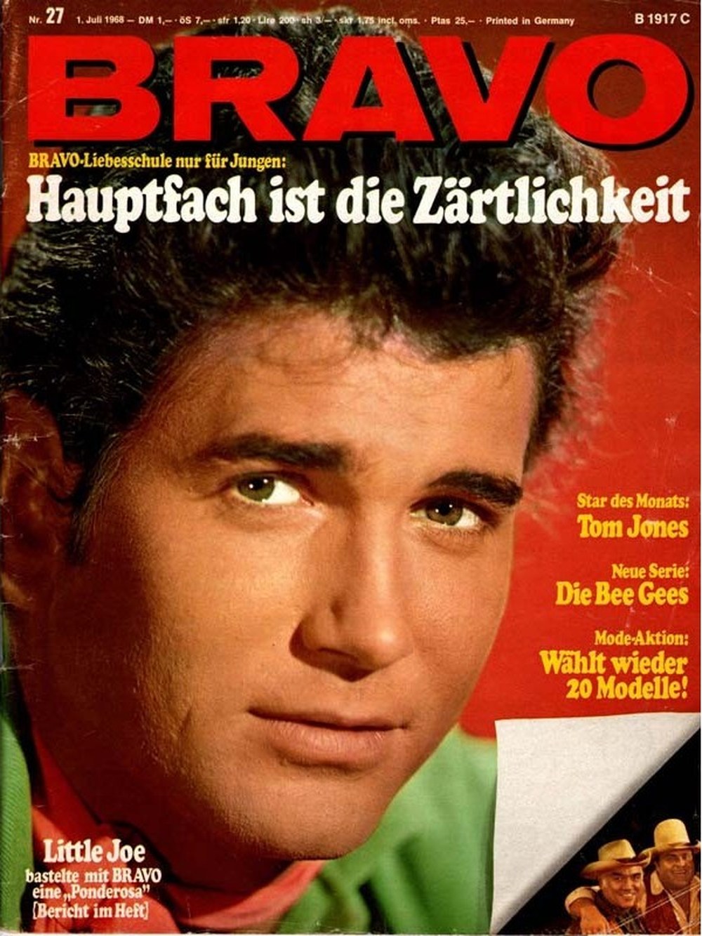 Bravo Magazin Deutschland 1968-27 Michael Landon Tom Jones Bee Gees