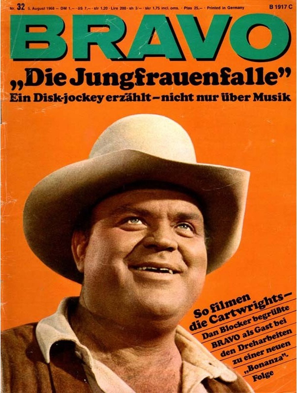 Bravo Magazin Deutschland 1968-32 Dan Blocker