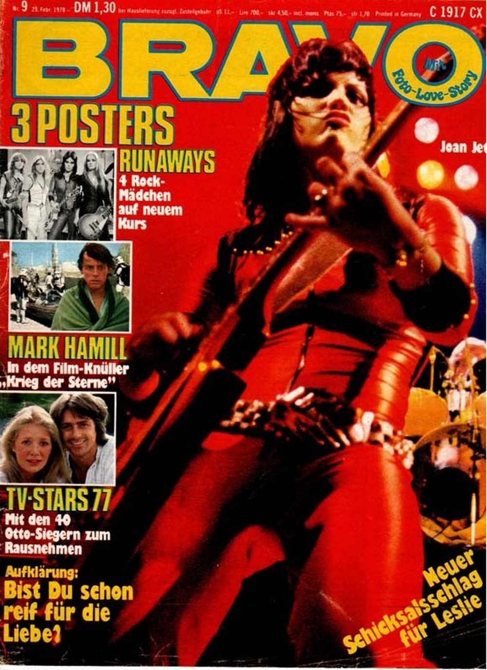 Bravo Magazin Deutschland 1978-09 Joan Jett Mark Hamill The Runaways