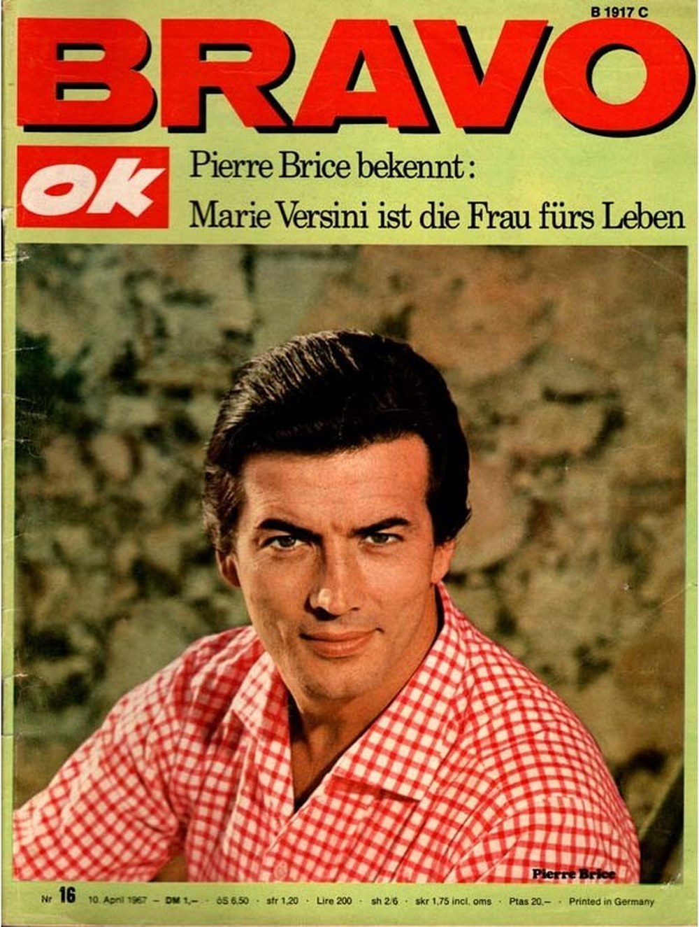 Bravo Magazin Deutschland 1967-16 Pierre Brice Marie Versini