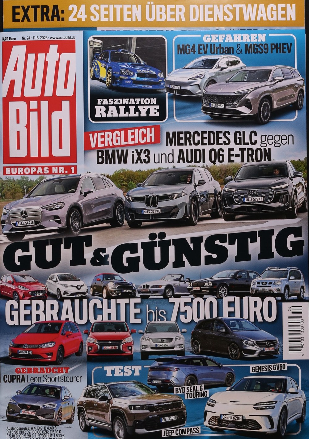 Auto Bild Magazin Deutschland 2026-24 Mercedes GLC BMW IX3 Audi Q6 E-Tron