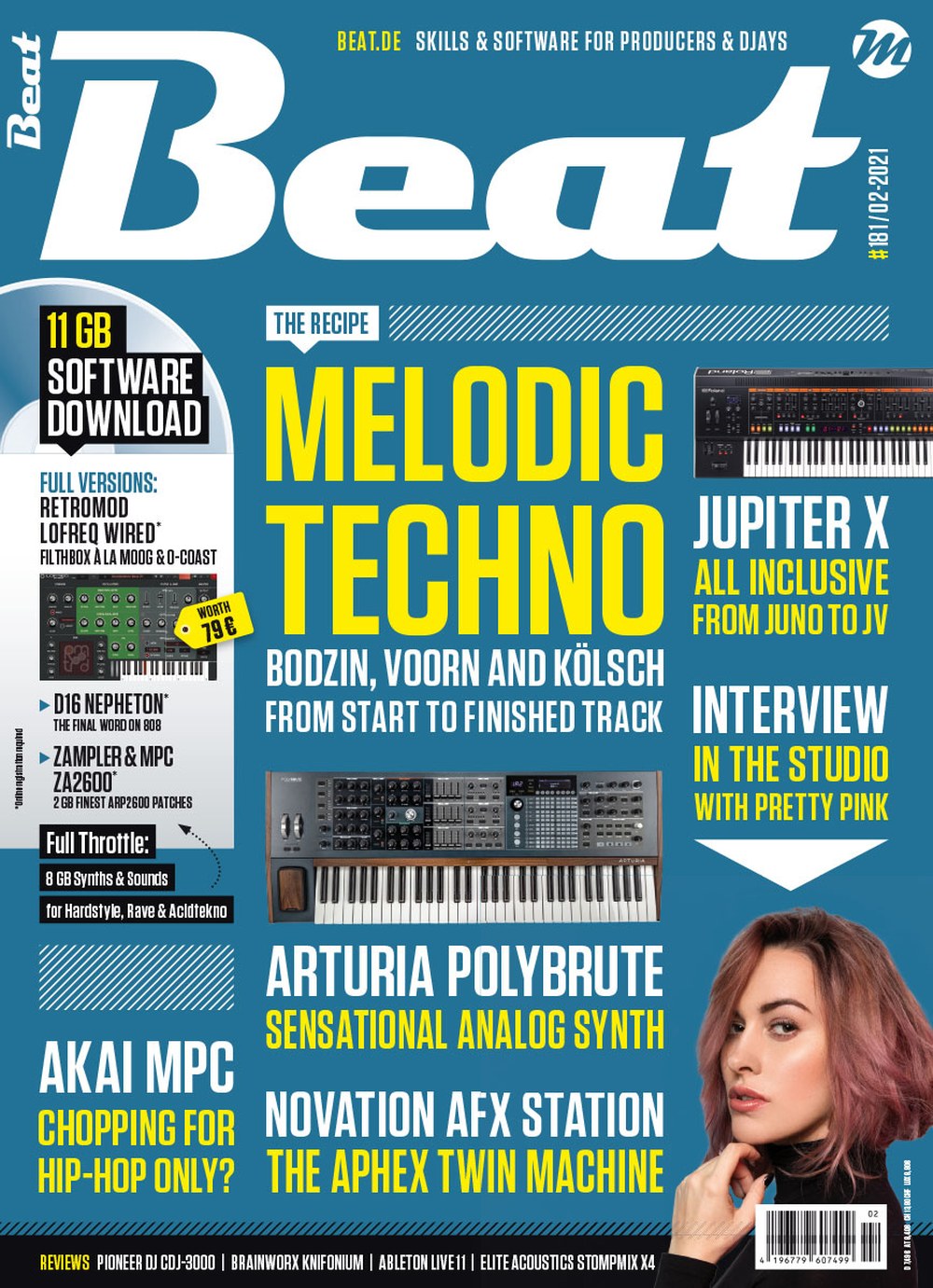 Beat Magazin Deutschland 2021-02 Pretty Pink Stephan Bodzin Alan Fitzpatrick Joris Voorn Kölsch