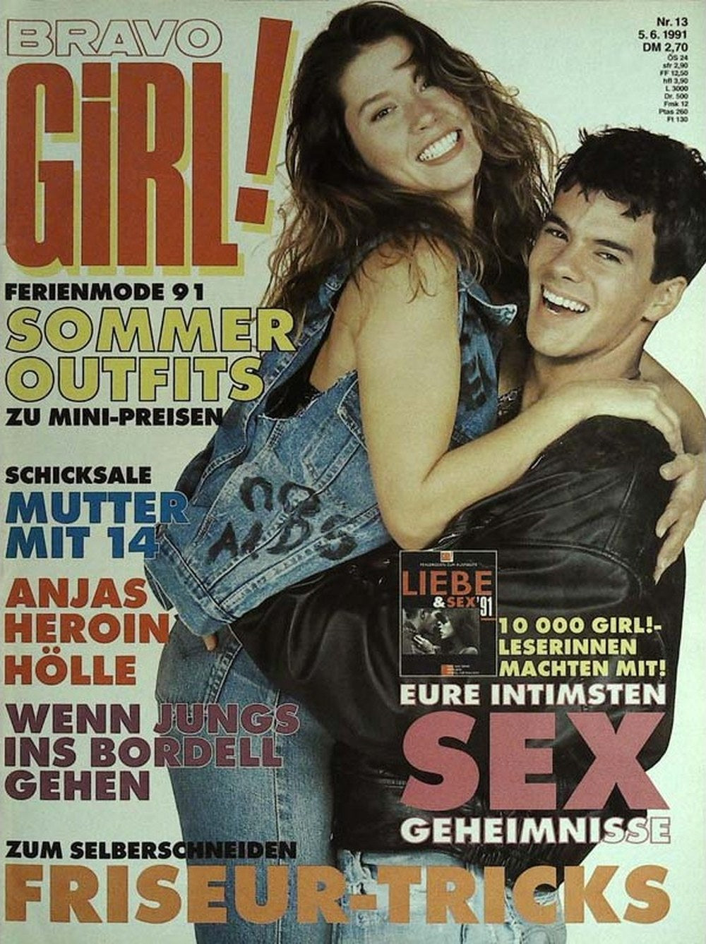 Bravo Girl Magazin Deutschland 1991-13 Sommer Mode 1991 Jugendkultur Haarstyling