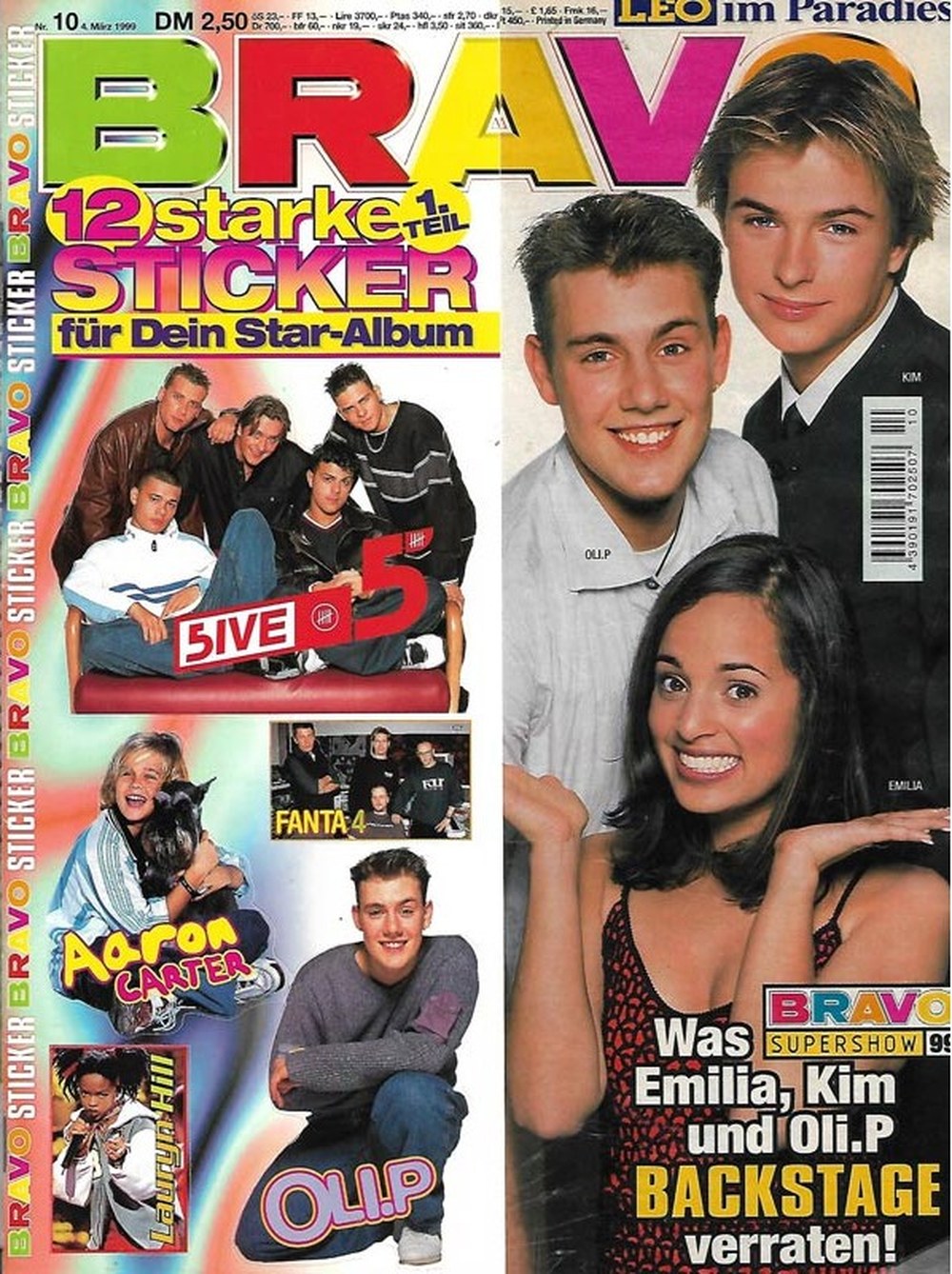 Bravo Magazin Deutschland 1999-10 5ive Oli.P Emilia Kim Frank Aaron Carter