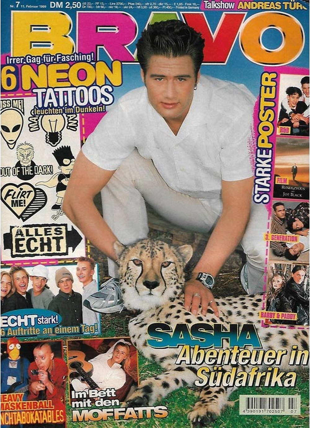 Bravo Magazin Deutschland 1999-07 Sasha The Moffatts Echt Barby & Paddy 3. Generation