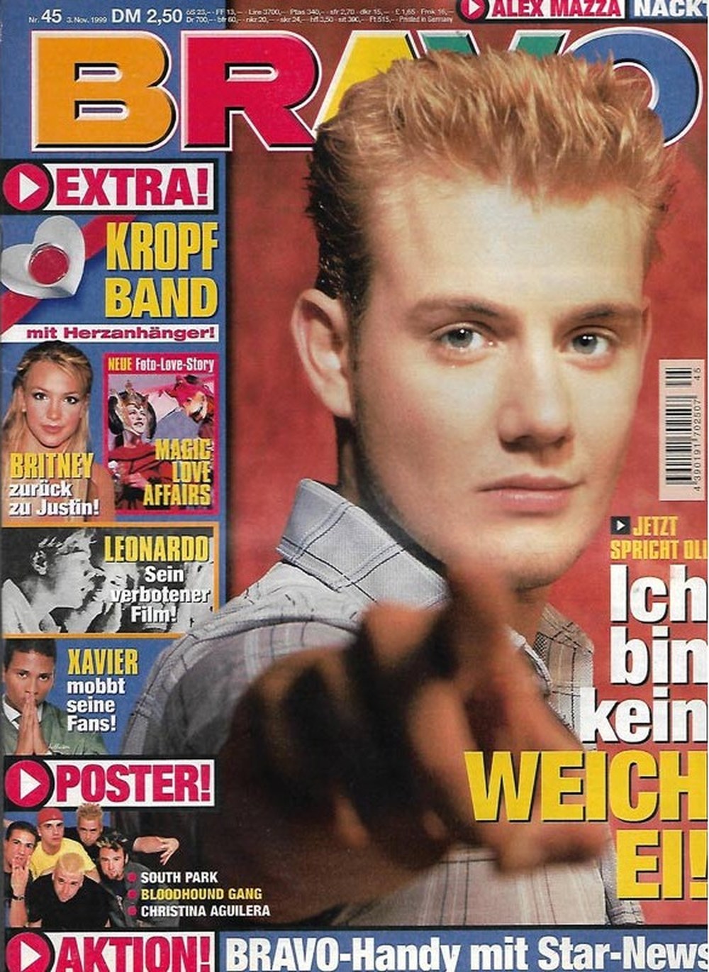 Bravo Magazin Deutschland 1999-45 Oliver Petszokat Britney Spears Justin Timberlake Leonardo DiCaprio Xavier Naidoo