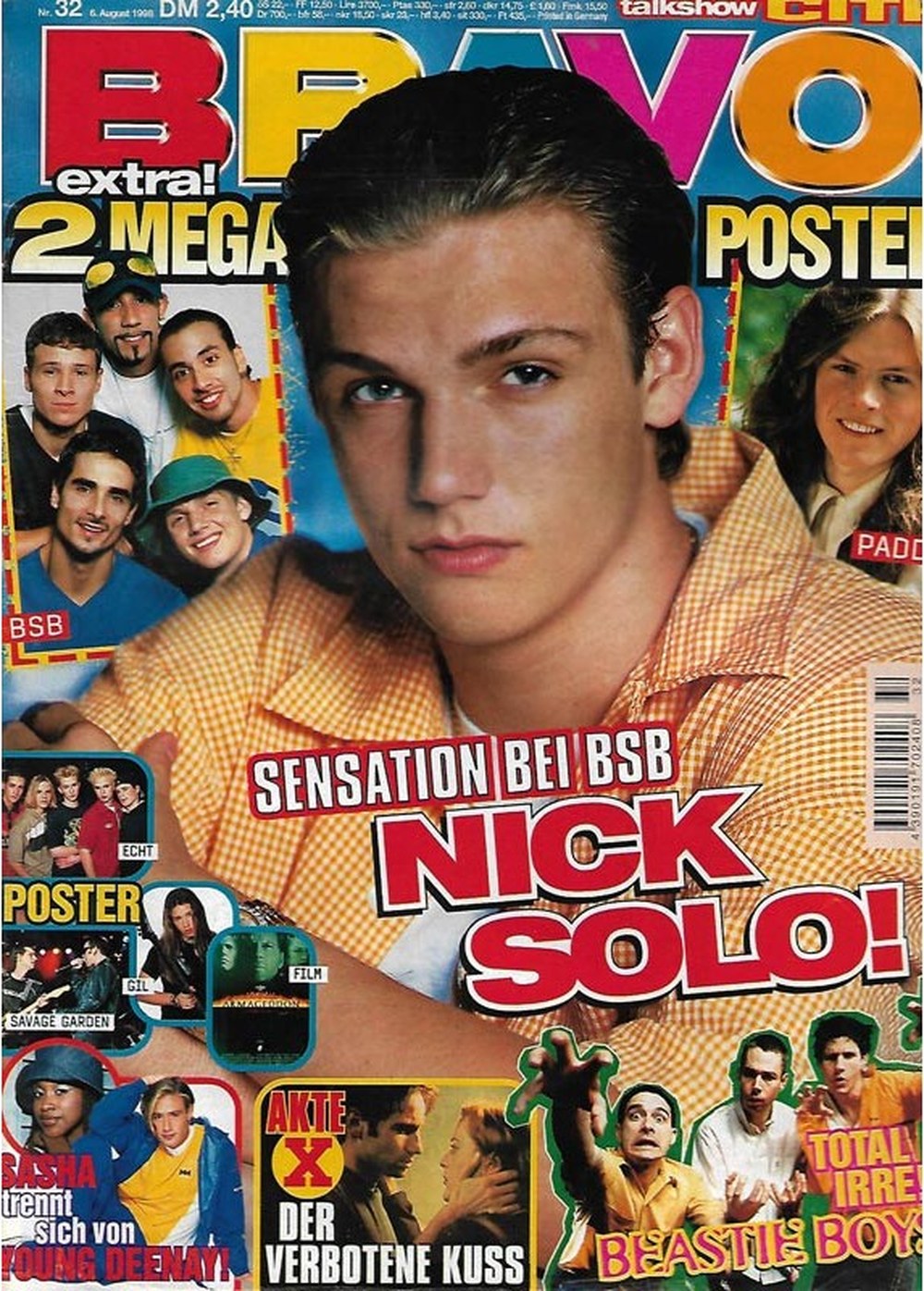 Bravo Magazin Deutschland 1998-32 Nick Carter Backstreet Boys Sasha Beastie Boys Savage Garden