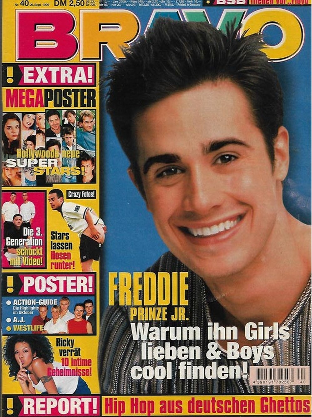 Bravo Magazin Deutschland 1999-40 Freddie Prinze Jr. Ricky Martin A.J. McLean Backstreet Boys Westlife