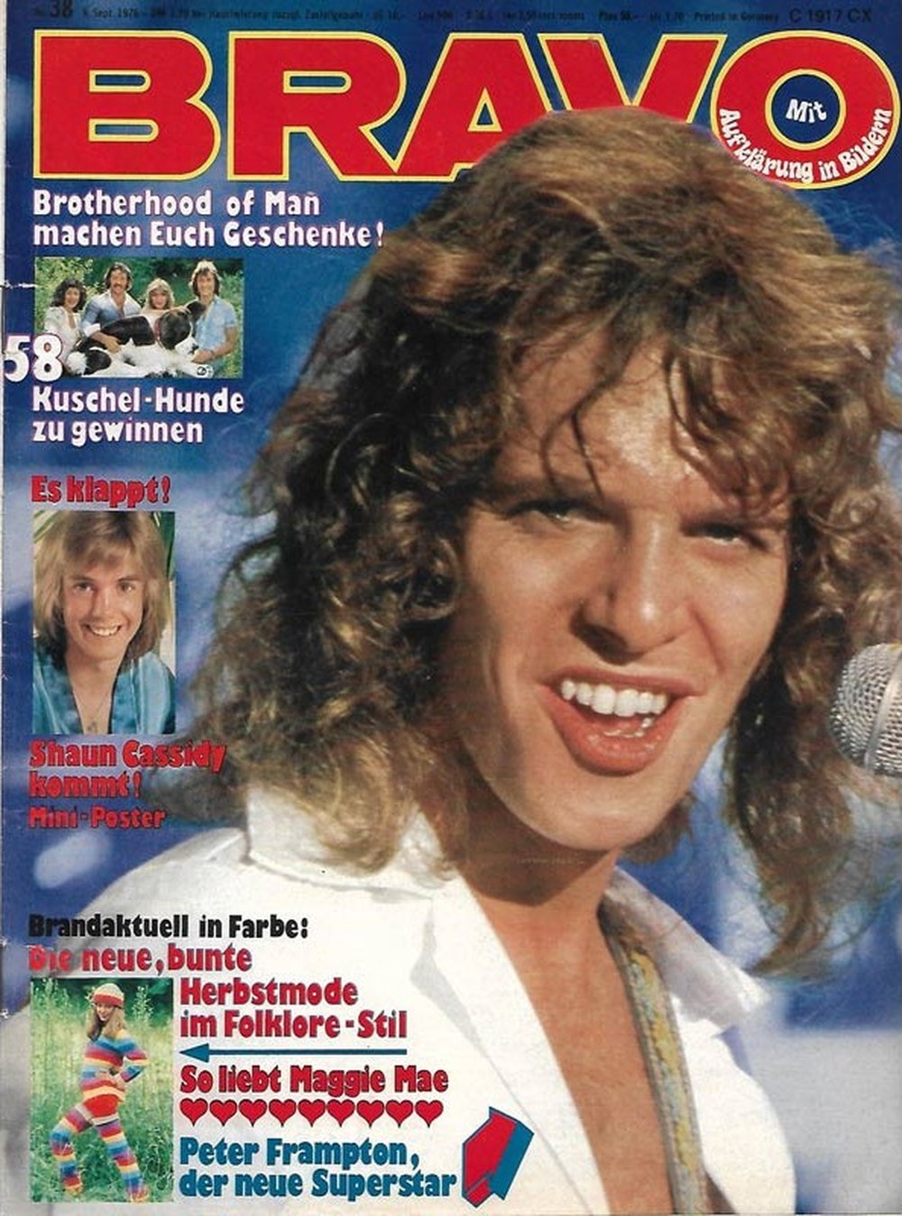 Bravo Magazin Deutschland 1976-38 Peter Frampton Shaun Cassidy Brotherhood Of Man Maggie Mae