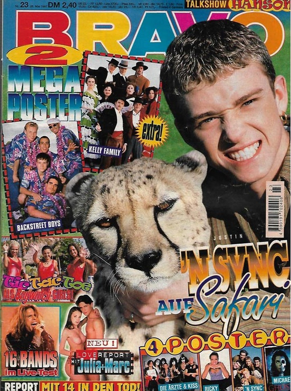 Bravo Magazin Deutschland 1997-23 Justin Timberlake Backstreet Boys Kelly Family Hanson Julia