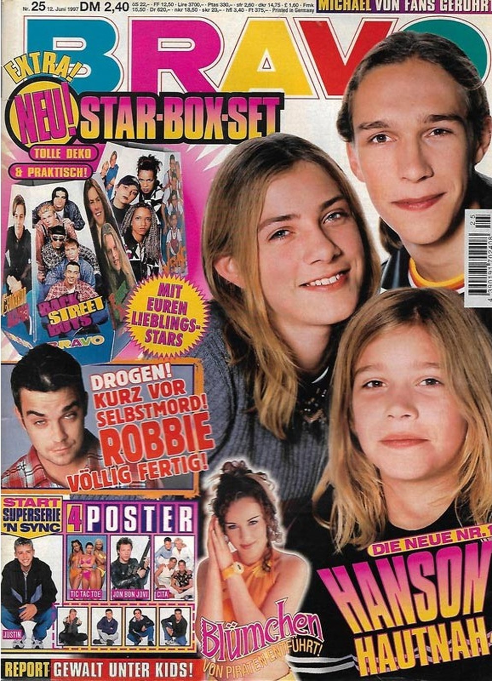 Bravo Magazin Deutschland 1997-25 Hanson Robbie Williams Blümchen Justin Timberlake Backstreet Boys