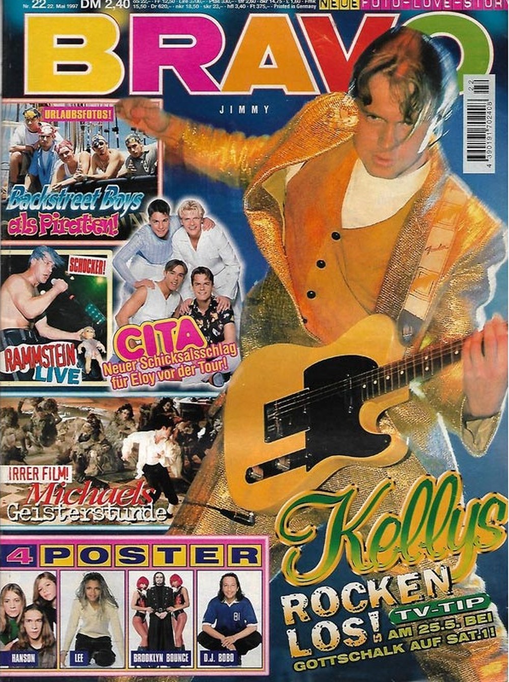 Bravo Magazin Deutschland 1997-22 The Kelly Family Backstreet Boys Rammstein D.J. BoBo Hanson