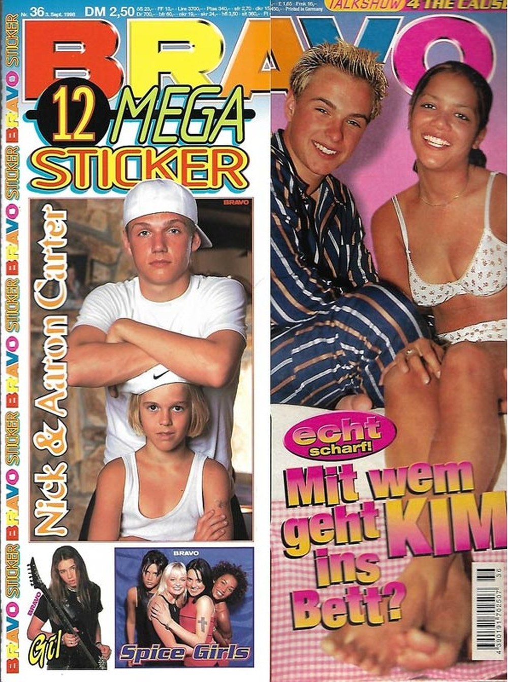 Bravo Magazin Deutschland 1998-36 Nick Carter Aaron Carter Kim Wilde Spice Girls