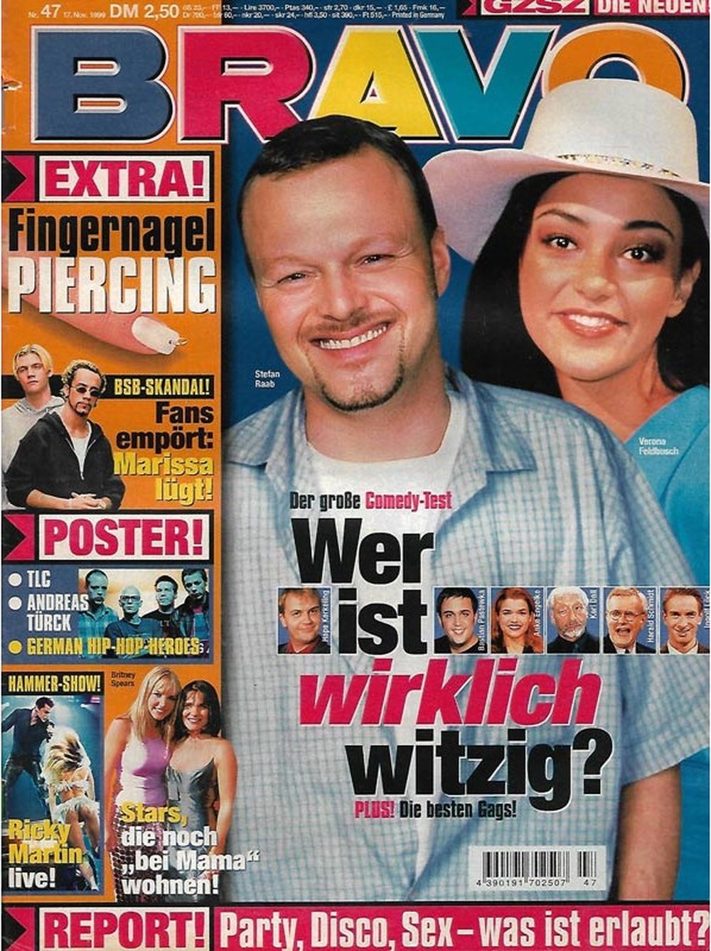 Bravo Magazin Deutschland 1999-47 Stefan Raab Verona Feldbusch Ricky Martin Britney Spears Backstreet Boys