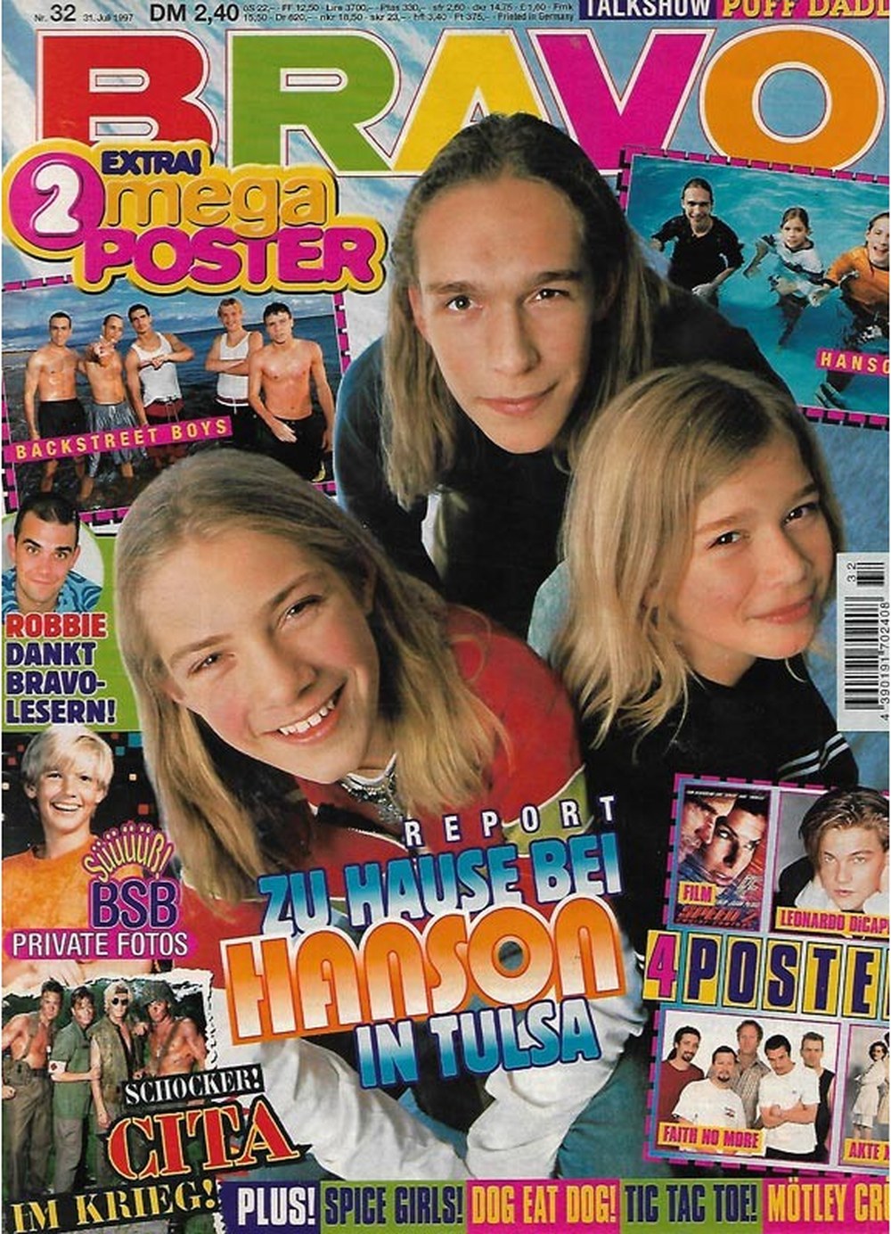 Bravo Magazin Deutschland 1997-32 Hanson Backstreet Boys Leonardo DiCaprio Robbie Williams Spice Girls