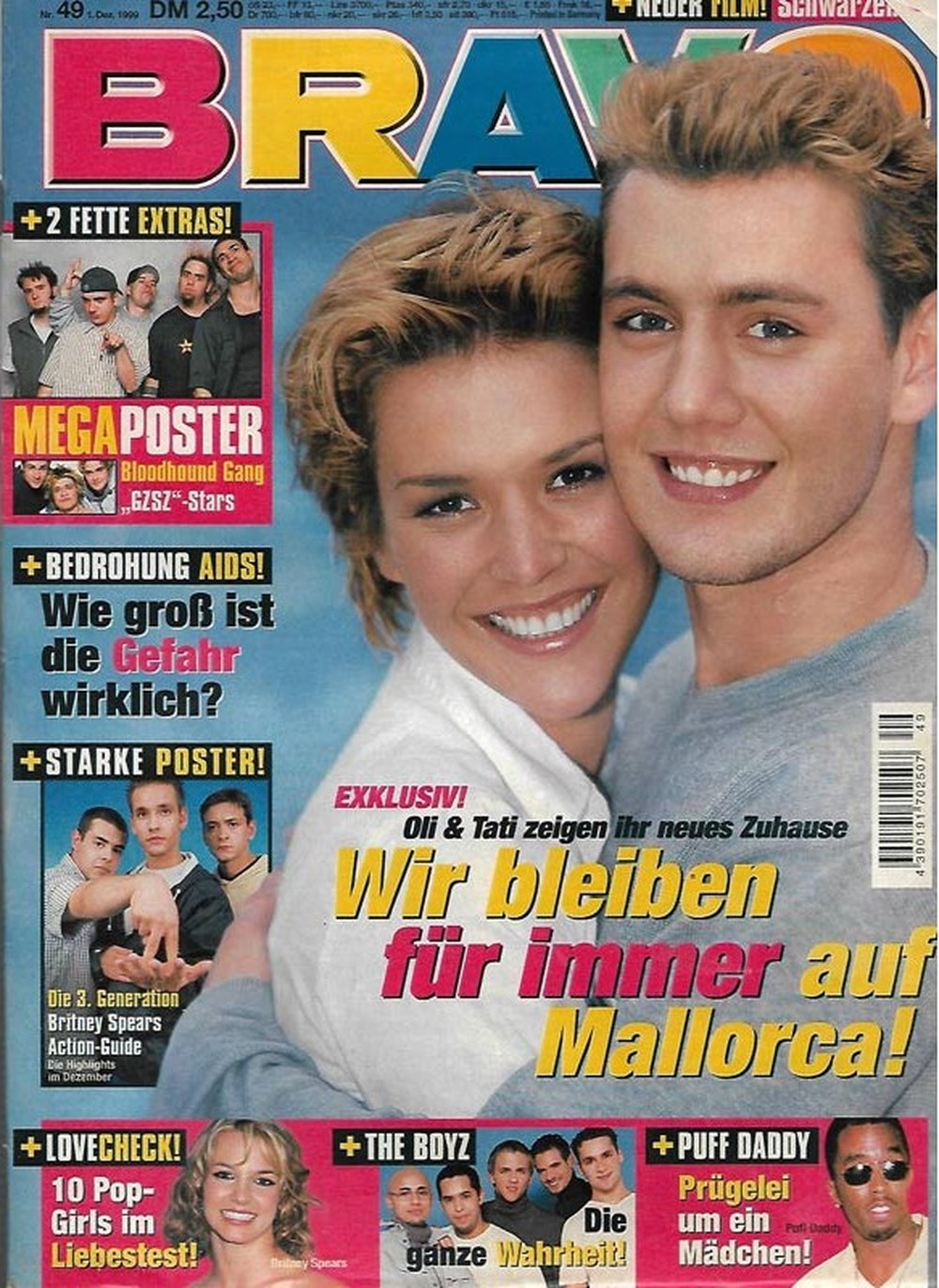Bravo Magazin Deutschland 1999-49 Oli Petszokat Tanja Szewczenko Britney Spears Puff Daddy Bloodhound Gang