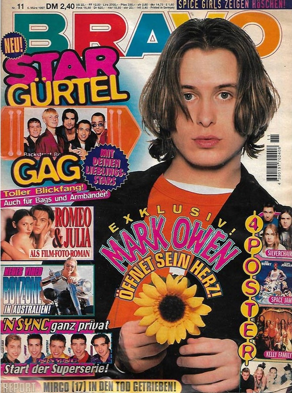 Bravo Magazin Deutschland 1997-11 Mark Owen Backstreet Boys Boyzone NSYNC Spice Girls