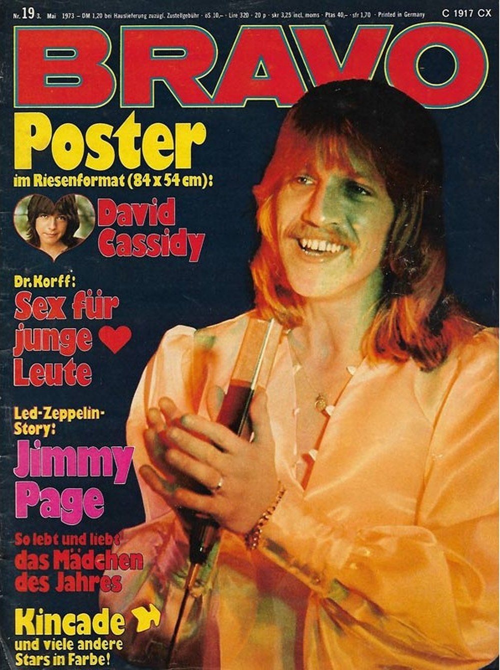 Bravo Magazin Deutschland 1973-19 John Michael 'Kincade' Fenton David Cassidy Jimmy Page Led Zeppelin