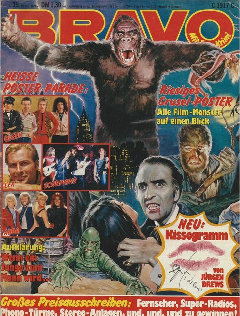 Bravo Magazin Deutschland 1979-35 King Kong Dracula Scorpions Queen Jürgen Drews