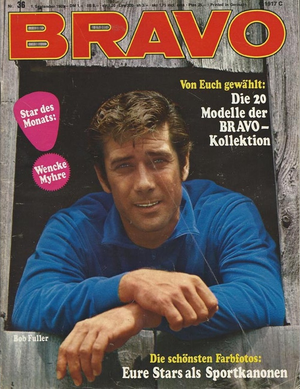 Bravo Magazin Deutschland 1969-36 Bob Fuller Wencke Myhre