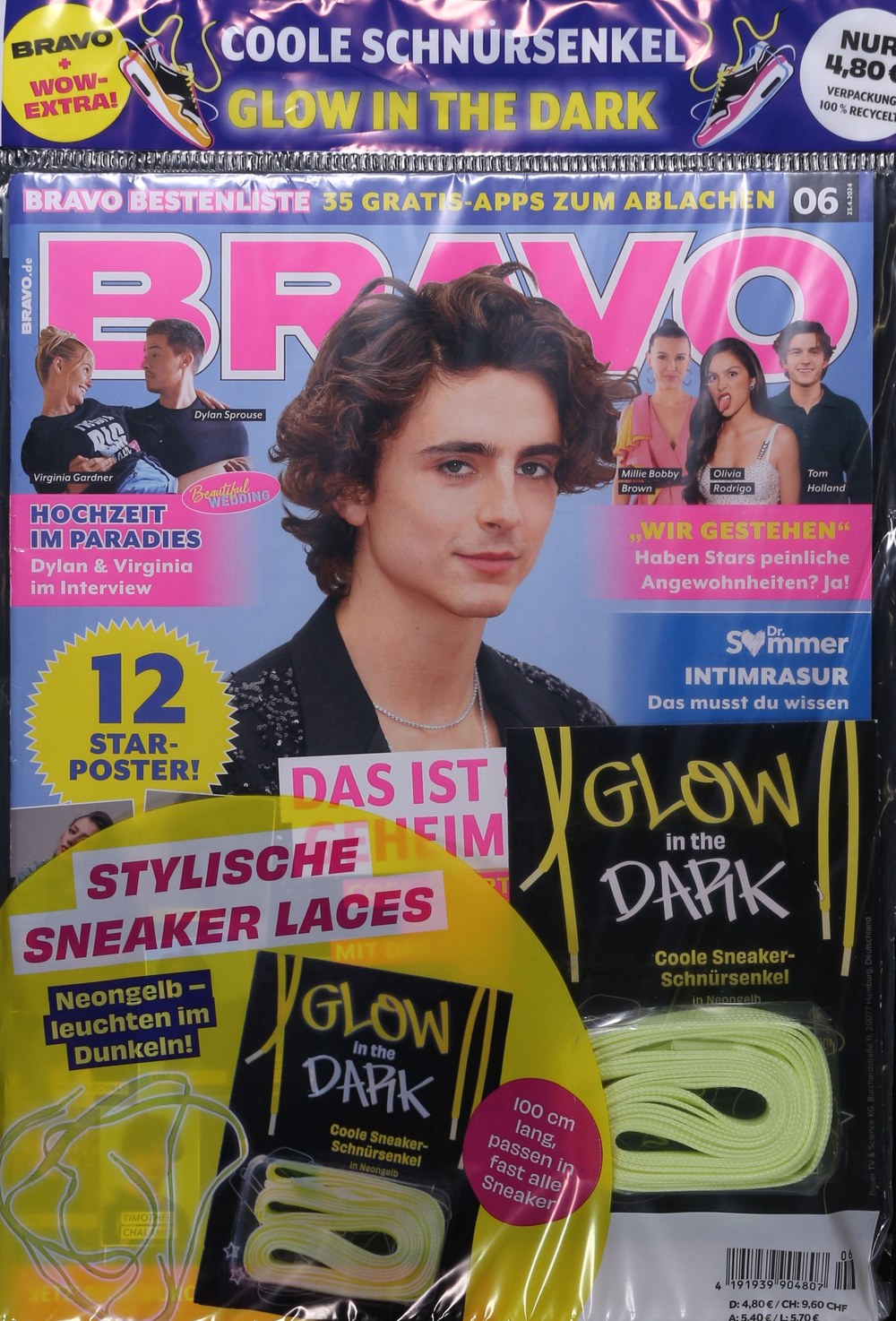Bravo Plus Magazin Deutschland 2024-06 Timothée Chalamet Dylan Sprouse Virginia Gardner Millie Bobby Brown Olivia Rodrigo