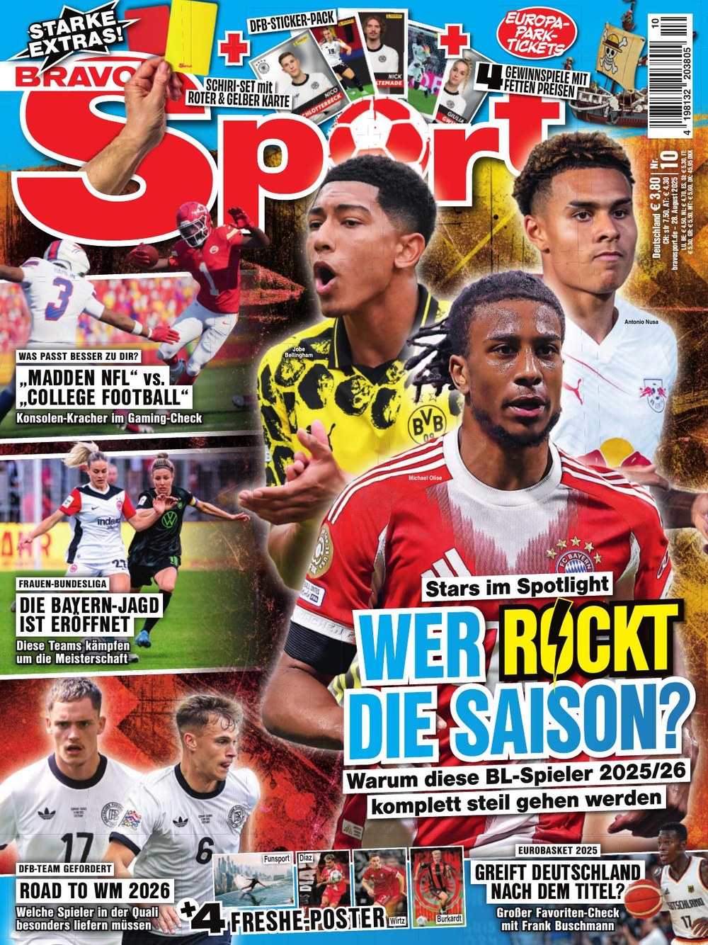Bravo Sport Magazin Deutschland 2025-10 Jude Bellingham Michael Olise Antonio Nusa Frank Buschmann