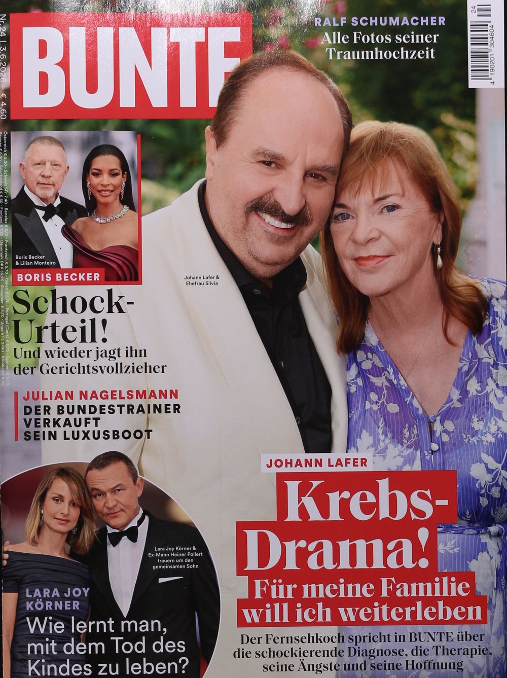 Bunte Magazin Deutschland 2026-24 Johann Lafer Silvia Lafer Boris Becker Lilian Monteiro Lara Joy Körner