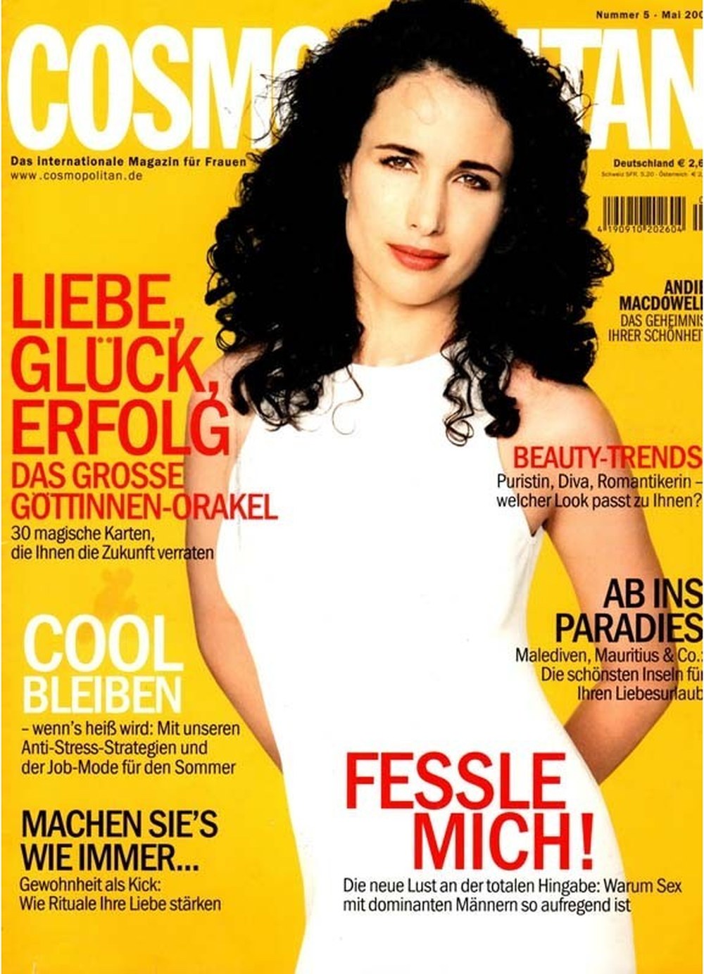 Cosmopolitan Magazin Deutschland 2002-05 Andie MacDowell