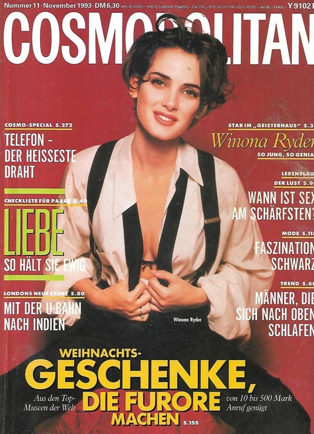 Cosmopolitan Magazin Deutschland 1993-11 Winona Ryder