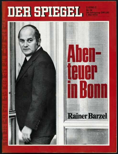 Der Spiegel Magazin Deutschland 1972-19 Rainer Barzel
