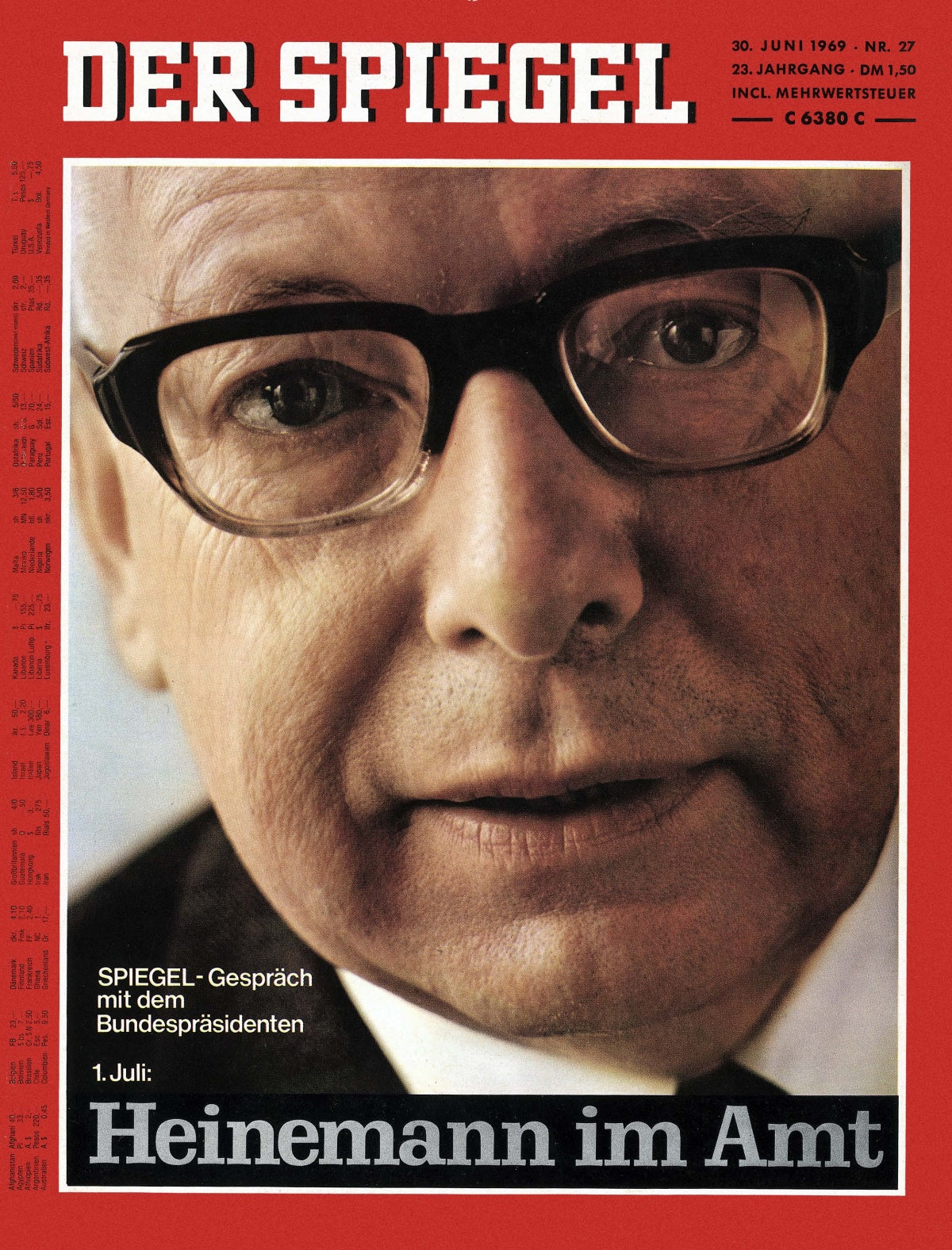 Der Spiegel Magazin Deutschland 1969-27 Gustav Heinemann
