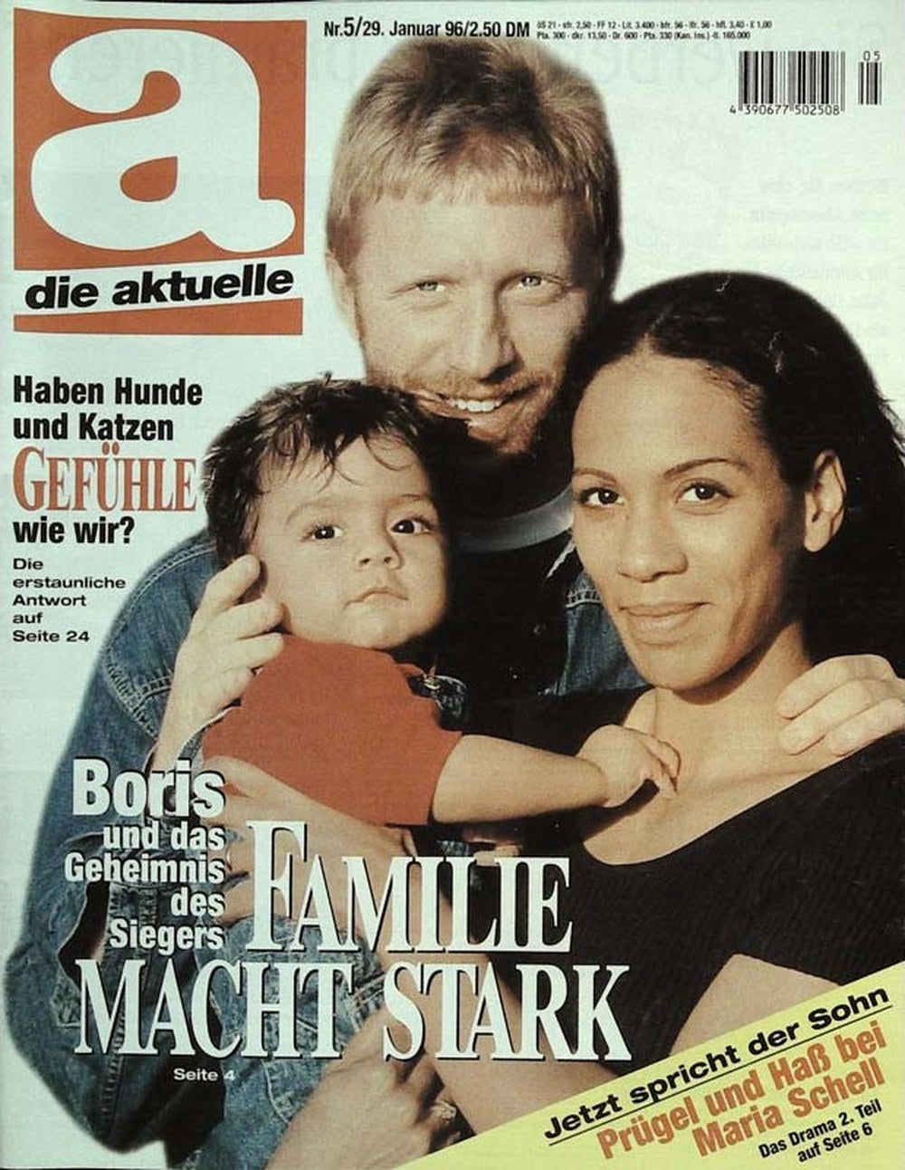Die Aktuelle Magazin Deutschland 1996-05 Boris Becker Barbara Becker Maria Schell