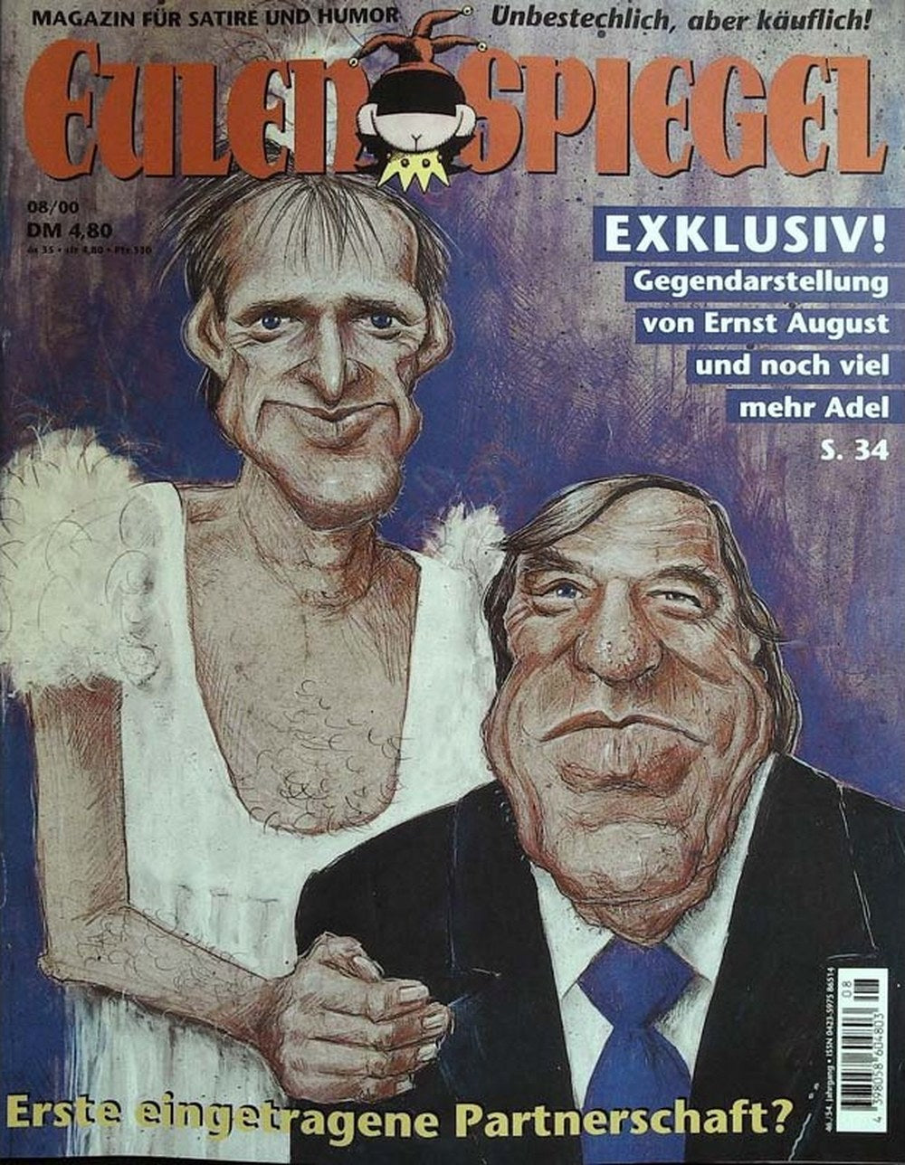 Eulenspiegel Magazin Deutschland 2000-08 Guido Westerwelle Helmut Kohl Ernst August Von Hannover