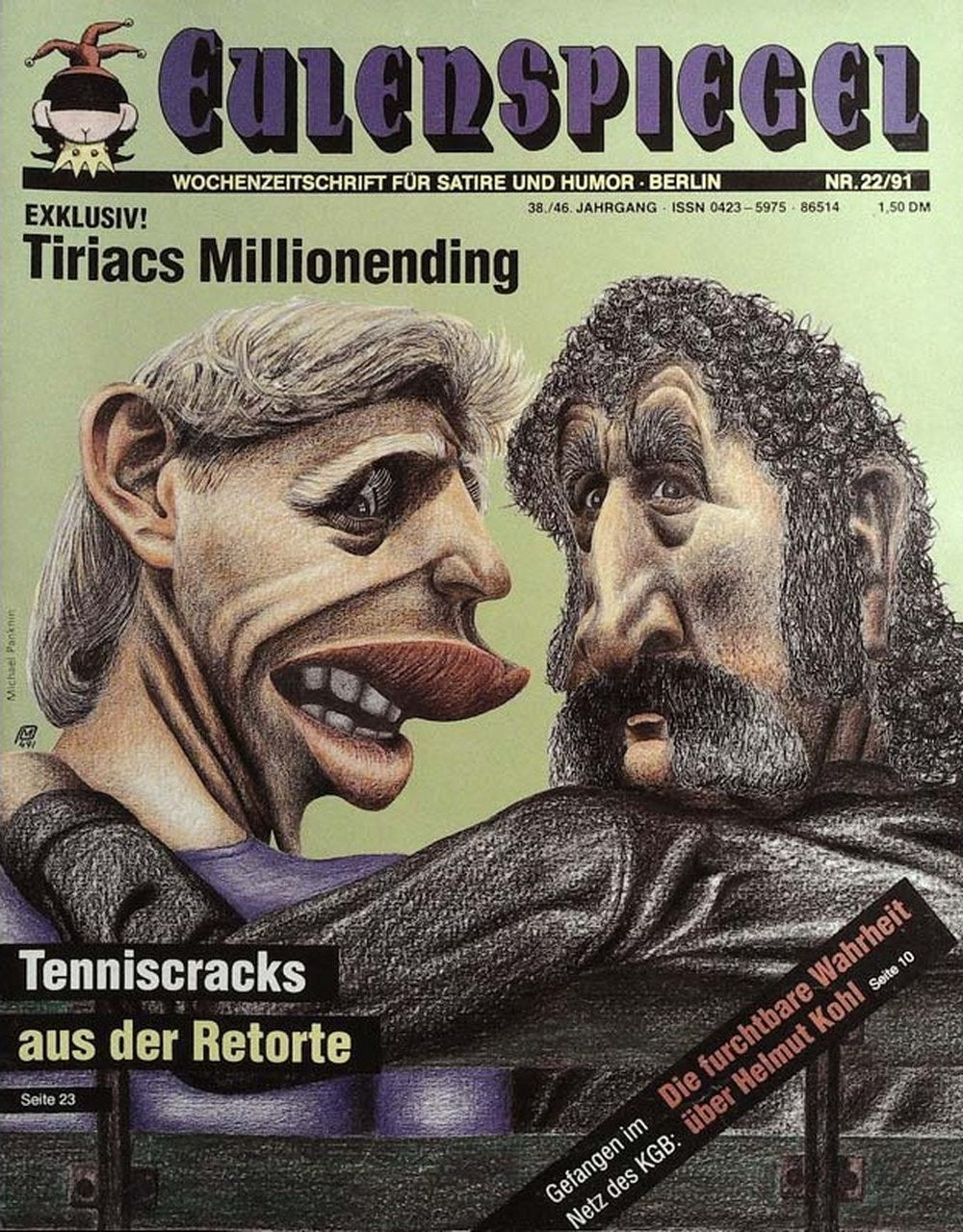 Eulenspiegel Magazin Deutschland 1991-22 Ion Țiriac Helmut Kohl