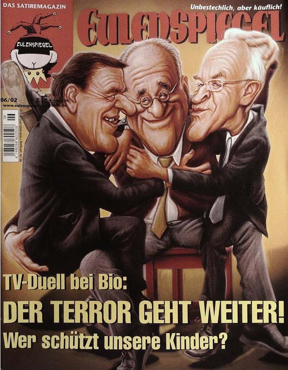 Eulenspiegel Magazin Deutschland 2002-06 Alfred Biolek Gerhard Schröder Edmund Stoiber