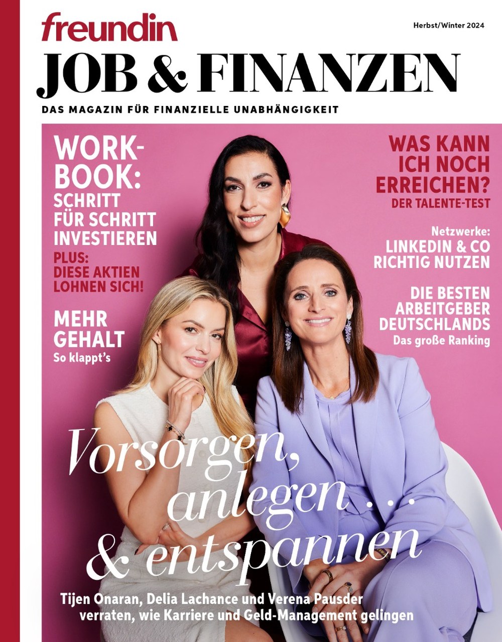 Freundin Magazin Deutschland 2024-01 Tijen Onaran Delia Lachance Verena Pausder