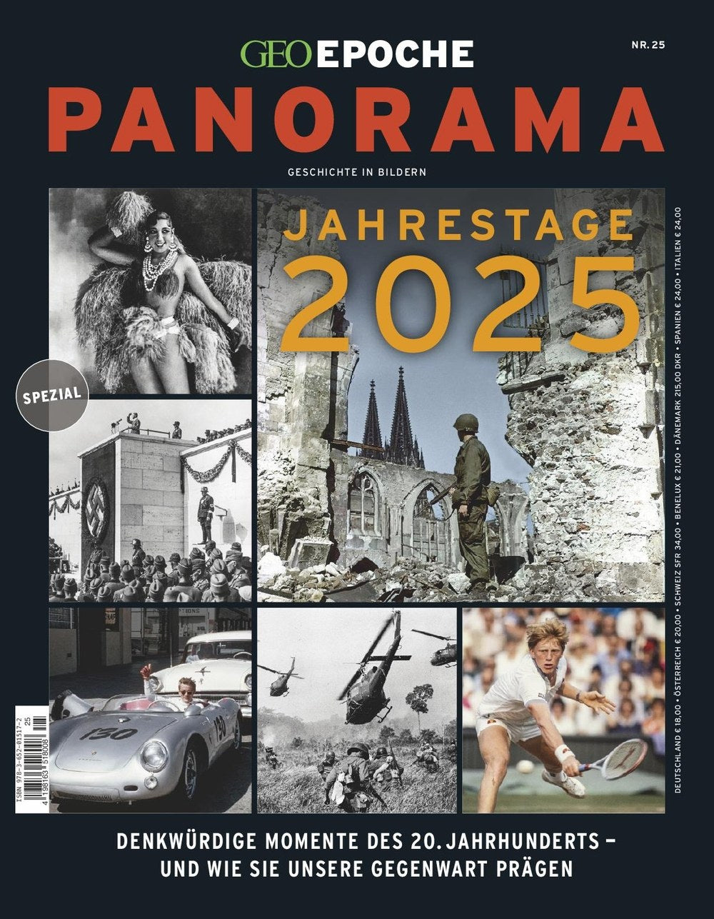Geo Epoche Panorama Magazin Deutschland 2024-25 Josephine Baker Boris Becker James Dean