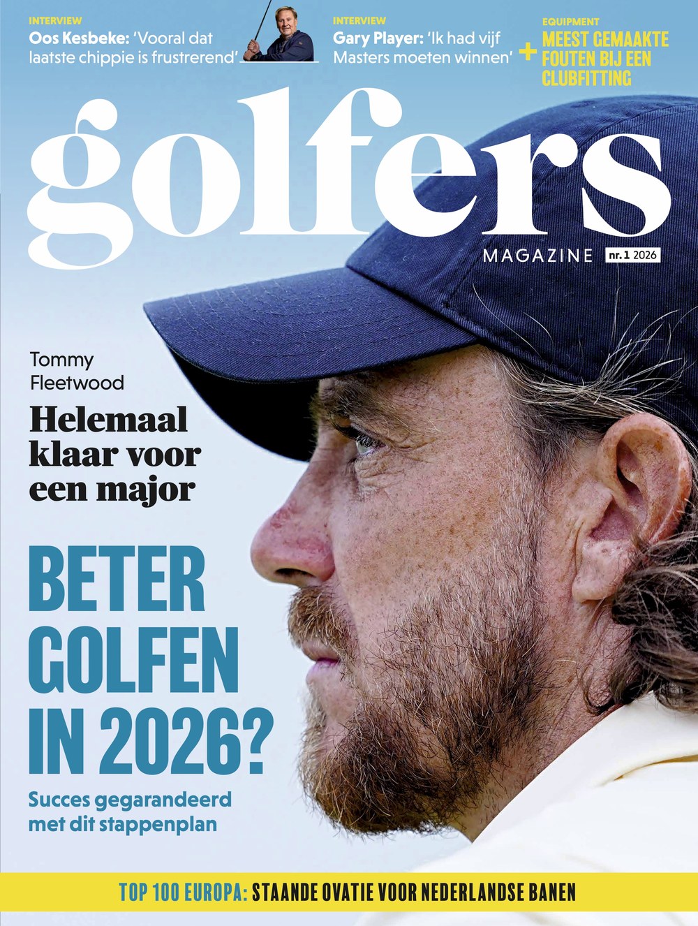 Golfers Magazin Niederlande 2026-01 Tommy Fleetwood Gary Player Oos Kesbeke