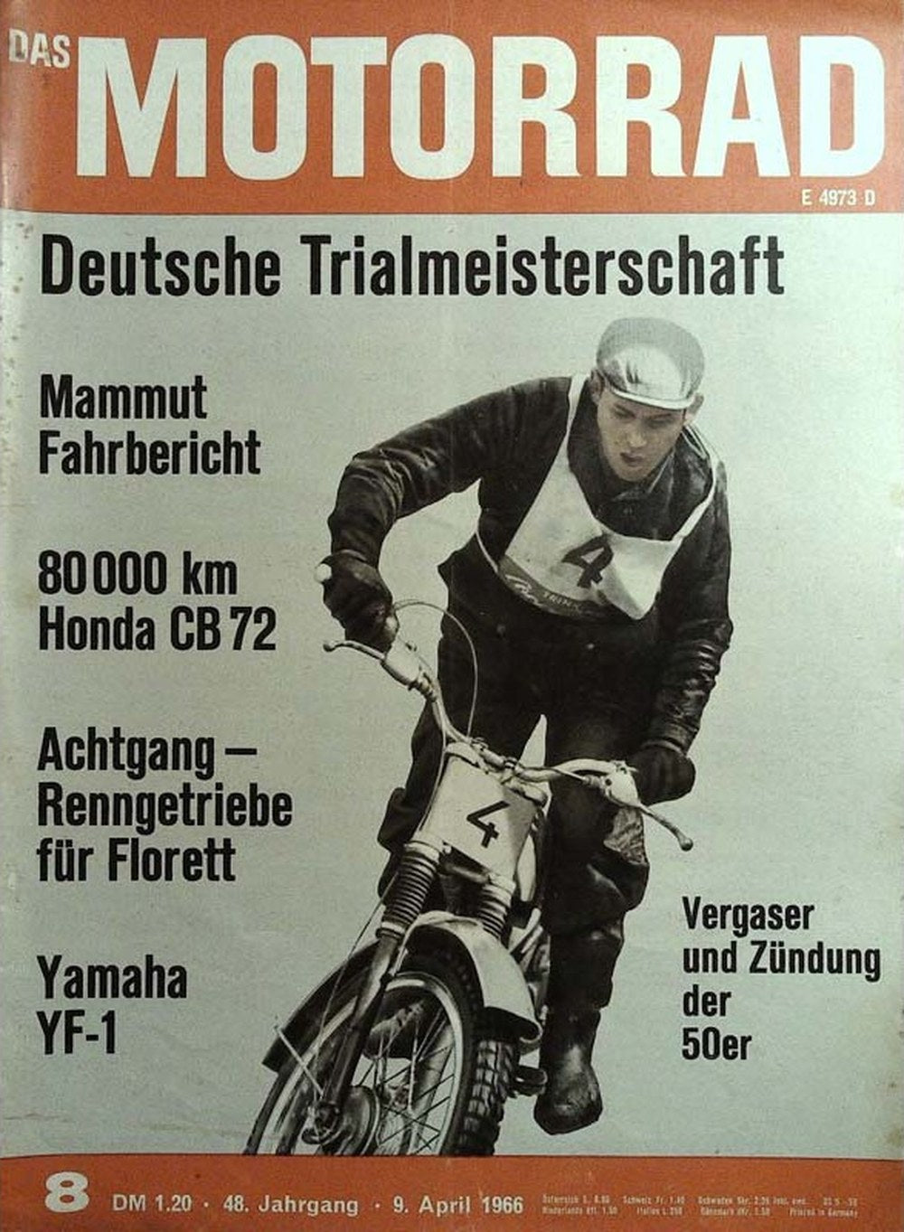 Motorrad Magazin Deutschland 1966-08 Deutsche Trialmeisterschaft Motorrad Trial Mammut Motorrad Test