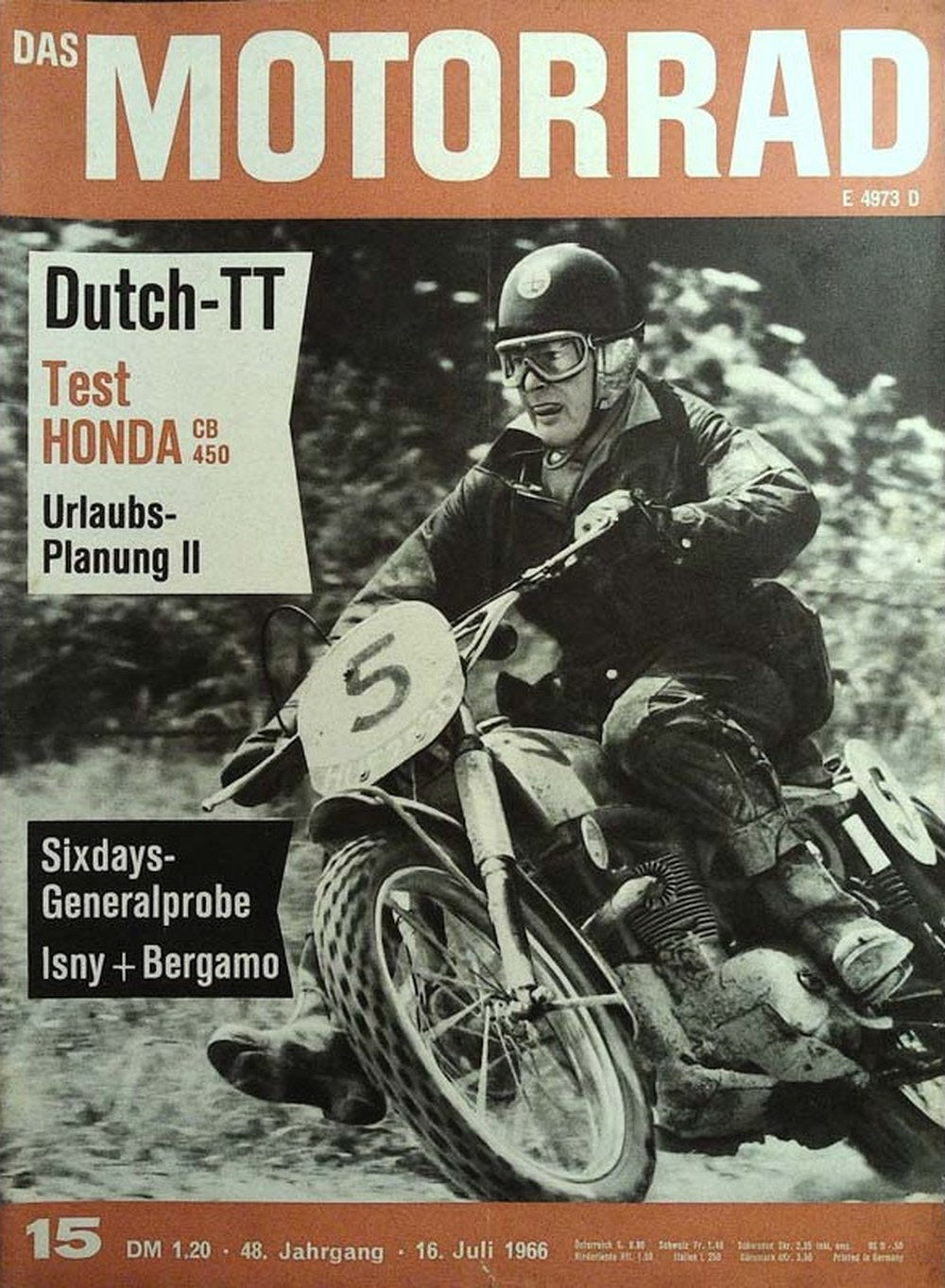 Motorrad Magazin Deutschland 1966-15 Motorradrennen Dutch TT Honda CB 450 Test