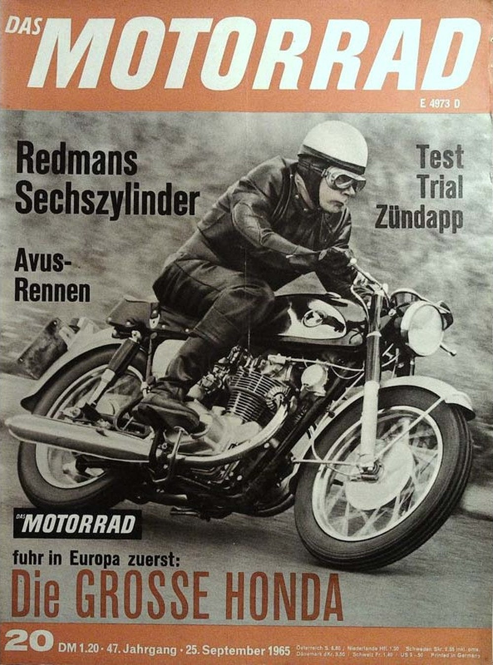 Motorrad Magazin Deutschland 1965-20 Jim Redman Zündapp