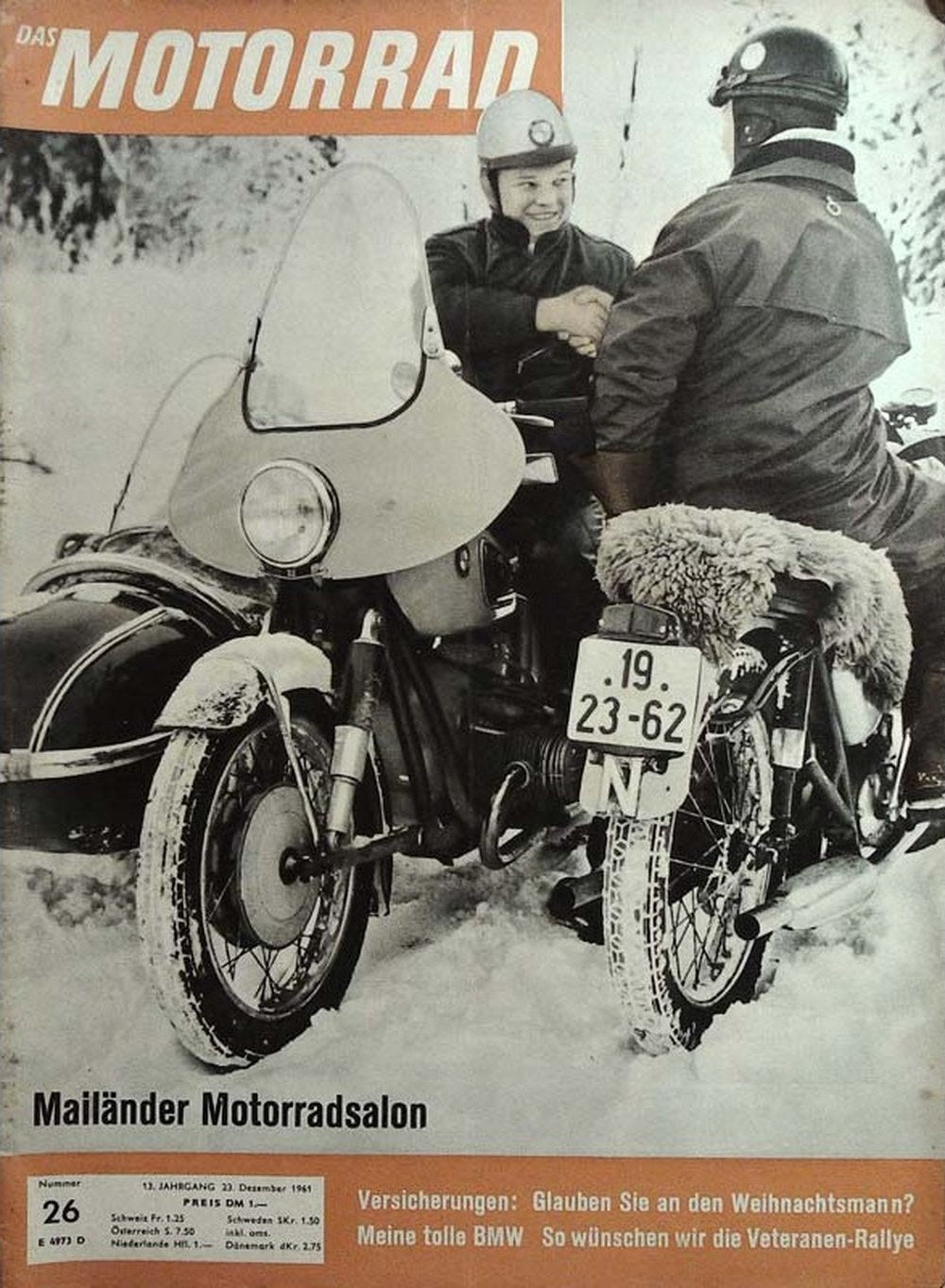 Motorrad Magazin Deutschland 1961-26 Motorräder Mailänder Motorradshow BMW Motorräder