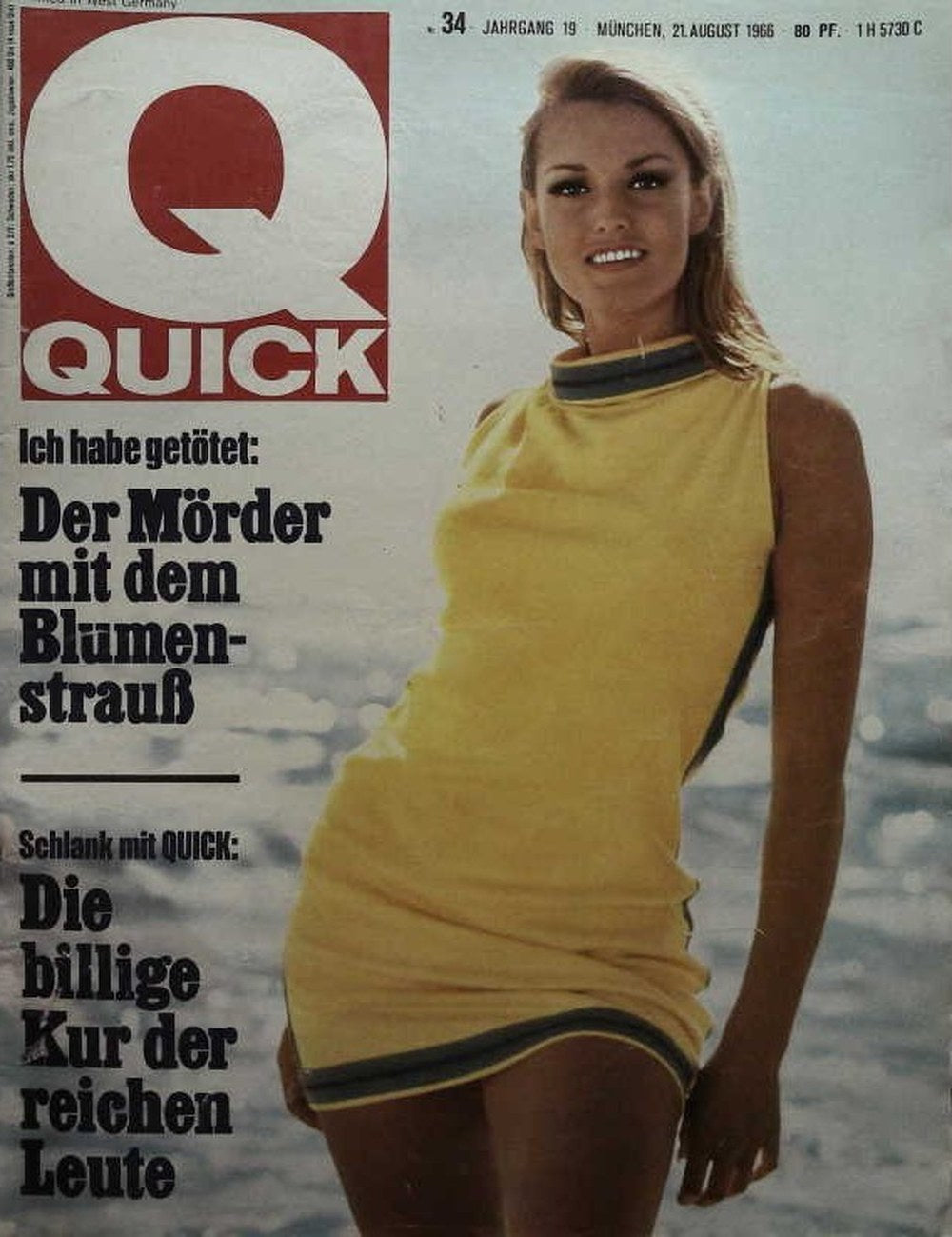Quick Magazin Deutschland 1966-34 Mord Blumenstrauß Diät
