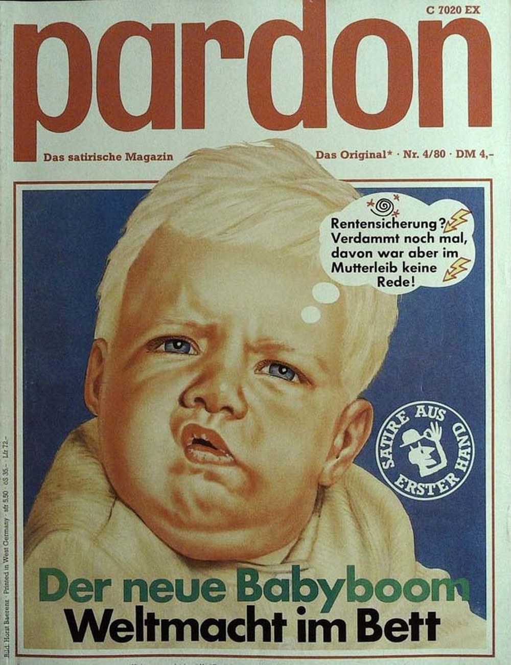 Pardon Magazin Deutschland 1980-04 Babyboom Geburtenrate Rentensicherheit