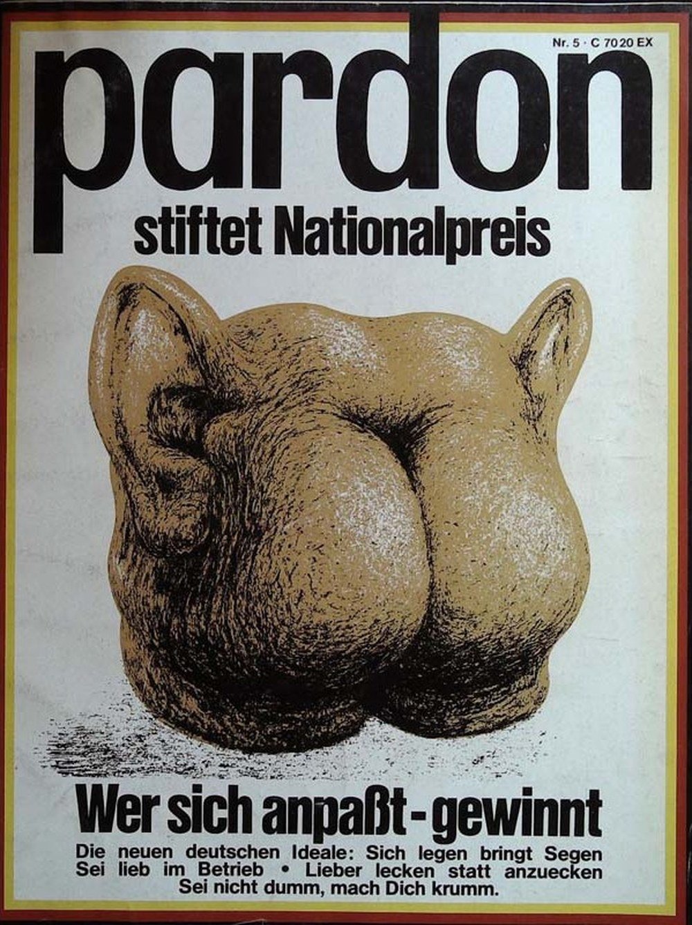 Pardon Magazin Deutschland 1976-05 Politische Satire Konformismuskritik Nationalpreis-Satire