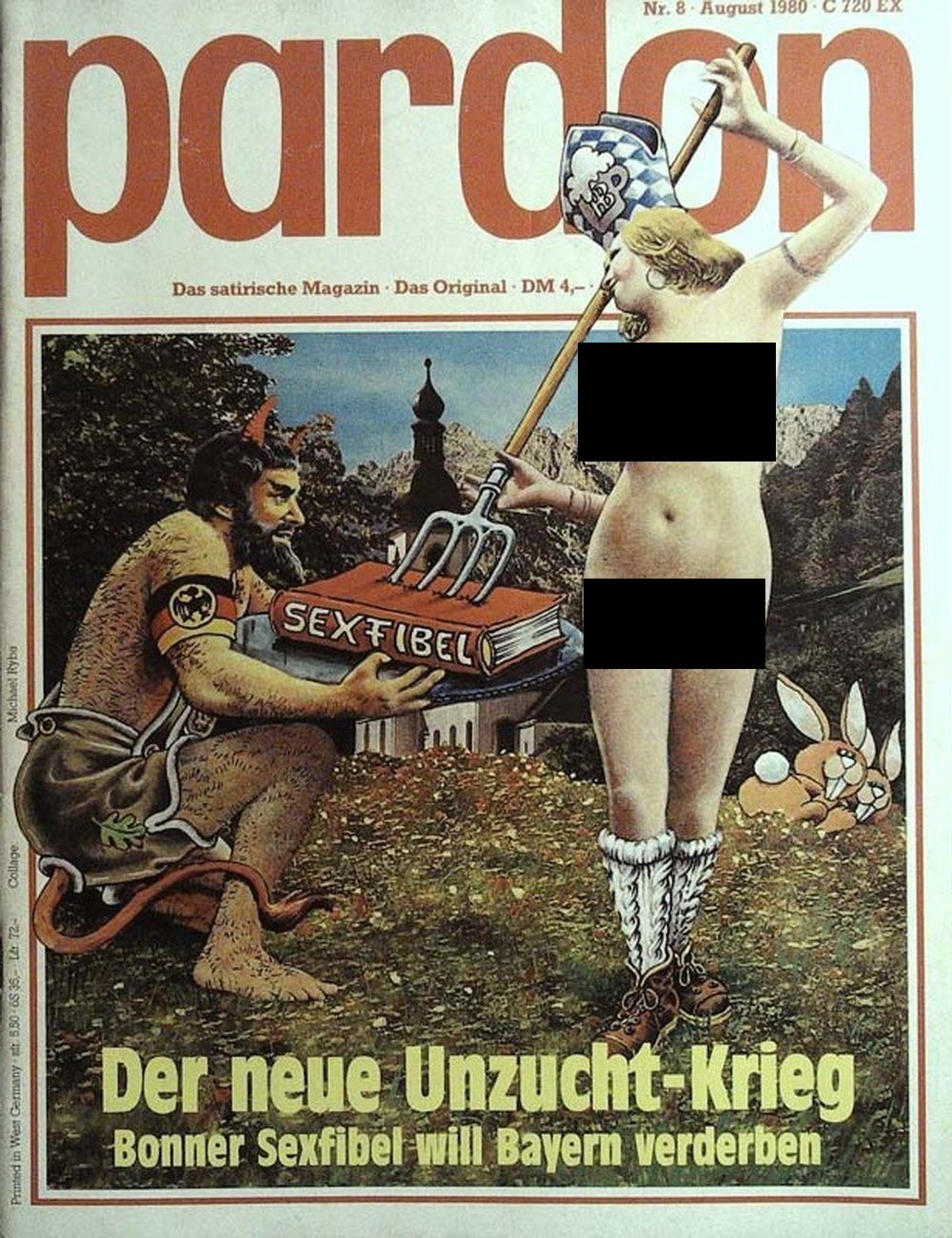 Pardon Magazin Deutschland 1980-08 Sexfibel-Kontroverse Zensurdebatte Bayern-Satire