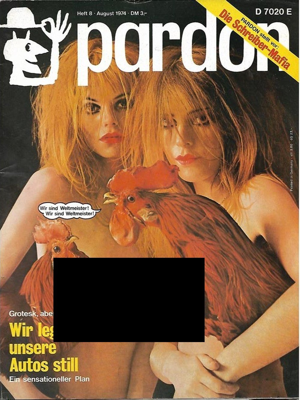 Pardon Magazin Deutschland 1974-08 Die Schreiber-Mafia Automobilkritik Fußball-WM 1974