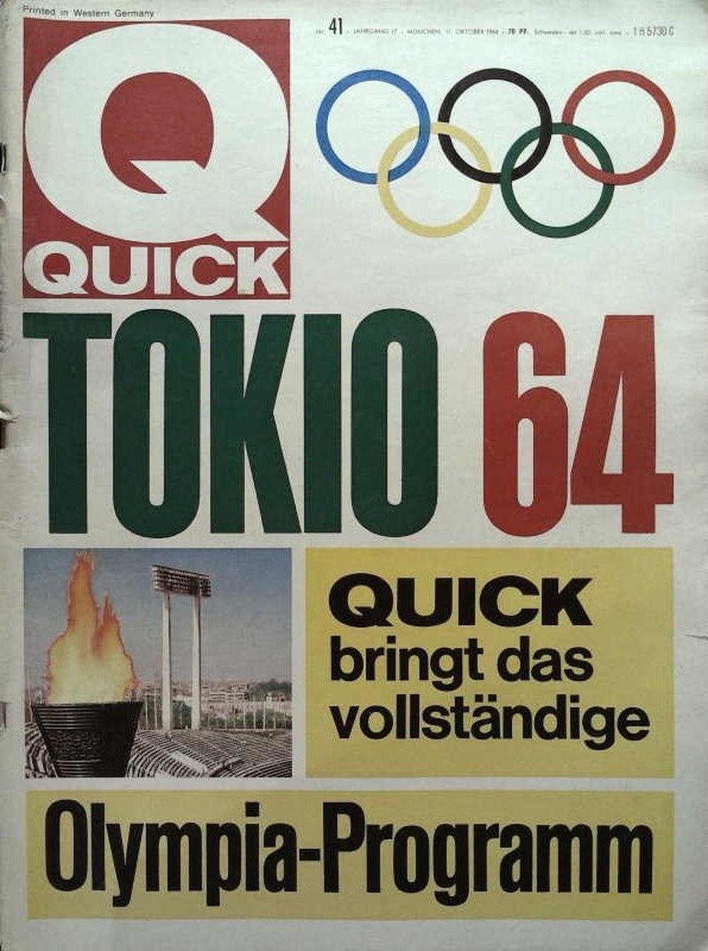 Quick Magazin Deutschland 1964-41 Olympische Spiele 1964 Tokio Internationaler Sport
