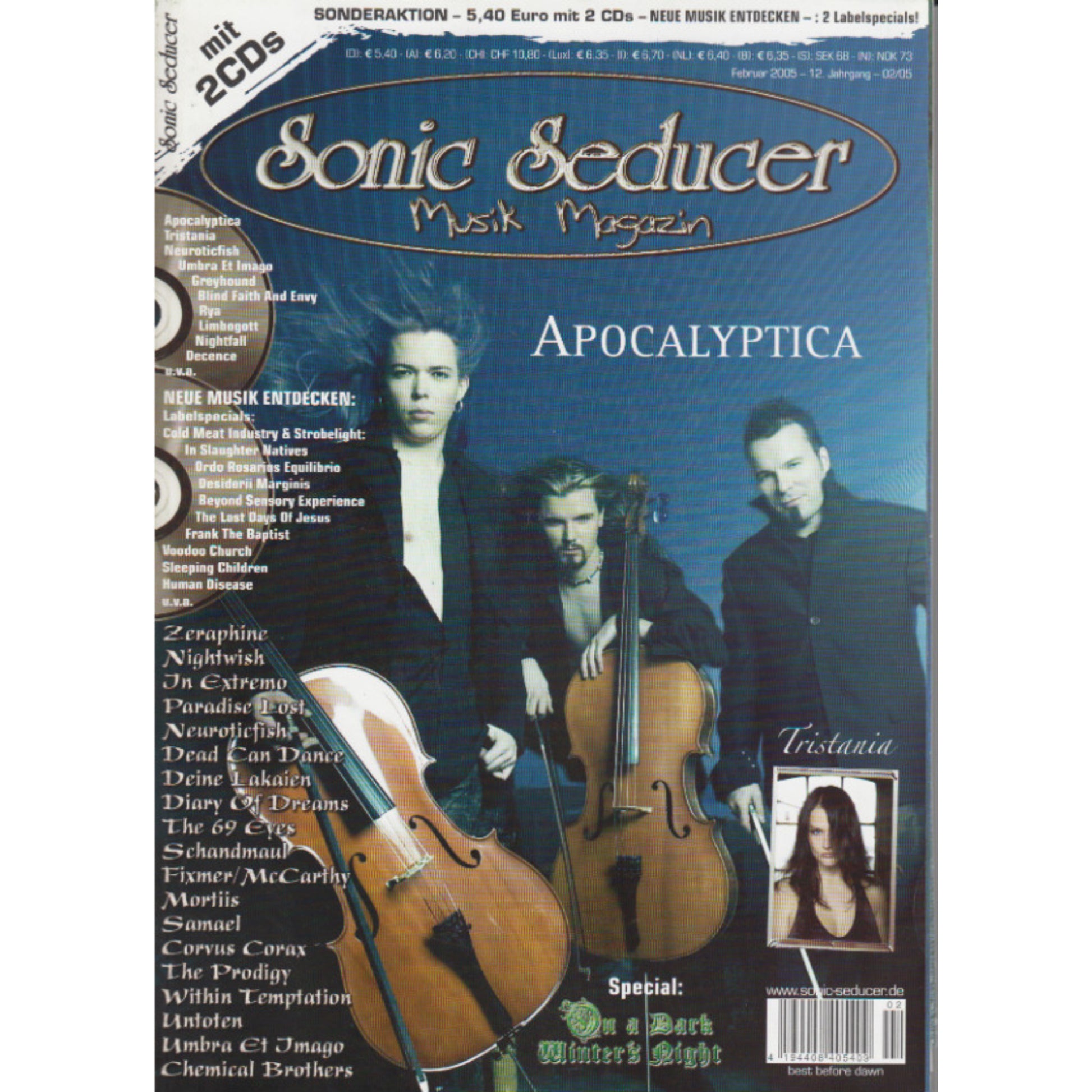 Sonic Seducer Magazin Deutschland 2005-02 Apocalyptica Tristania Zeraphine Nightwish In Extremo